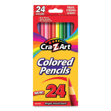 Cra-Z-Art® Colored Pencils, 24 Assorted Lead-barrel Colors, 24-set freeshipping - TVN Wholesale